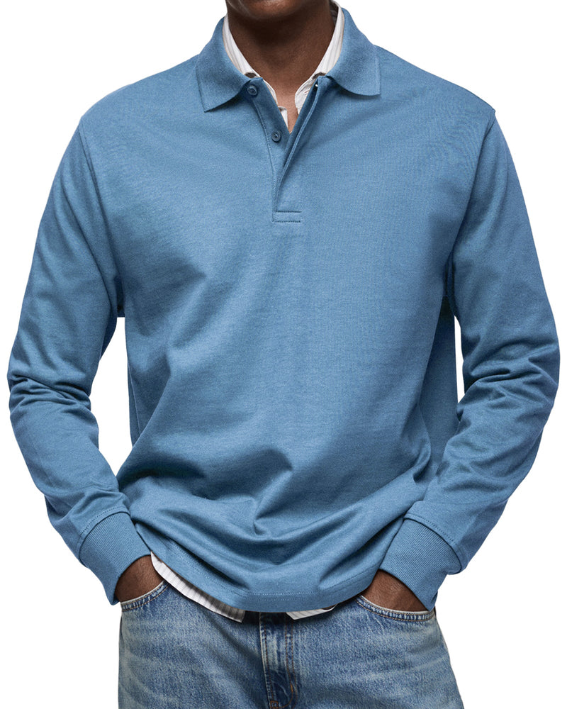 Riva Capri | Camicia Poloshirt Casual a Maniche Lunghe