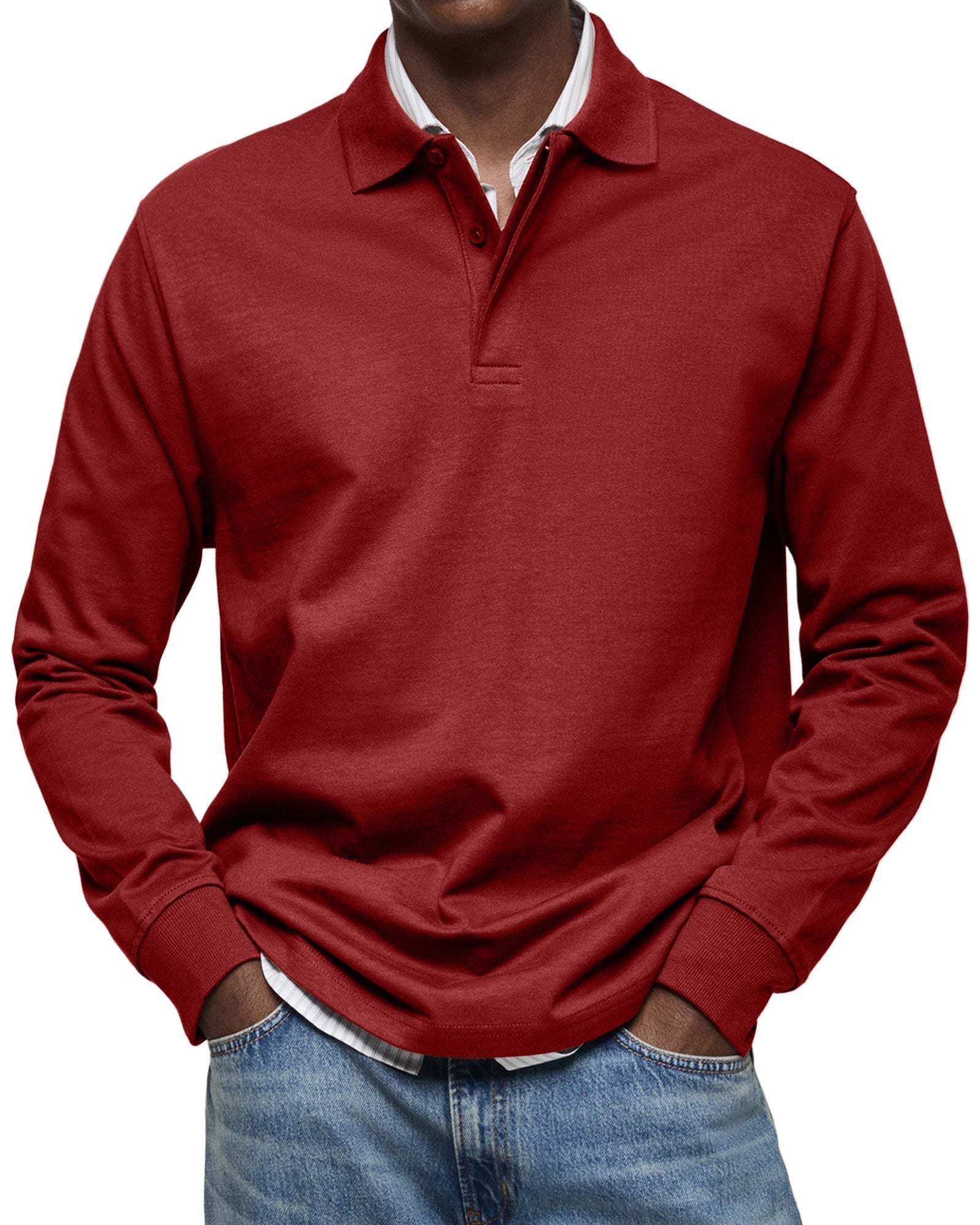 Riva Capri | Camicia Poloshirt Casual a Maniche Lunghe