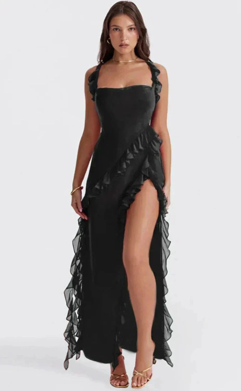 Riva Capri | Abito elegante con gambe aperte