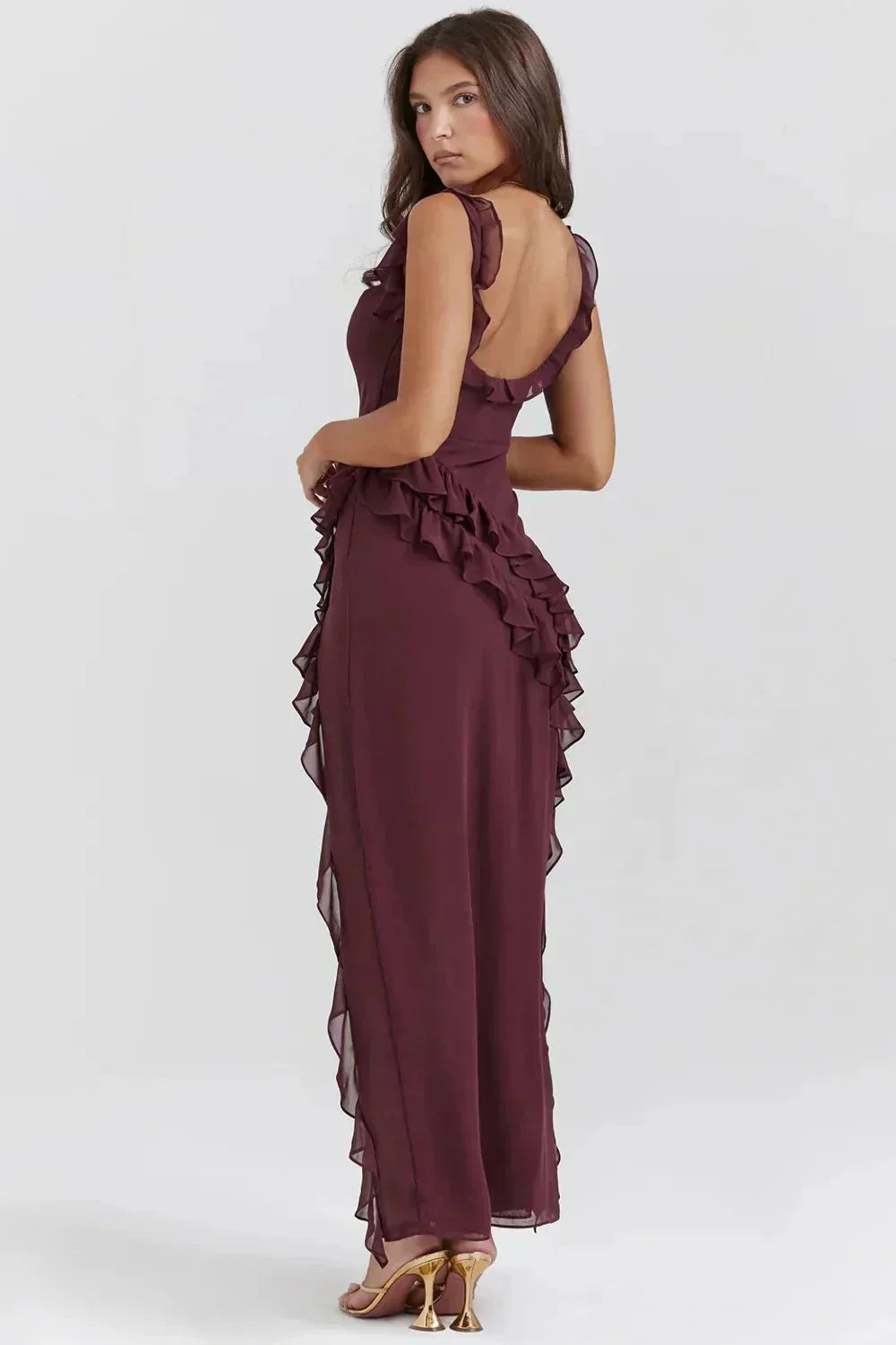 Riva Capri | Abito elegante con gambe aperte