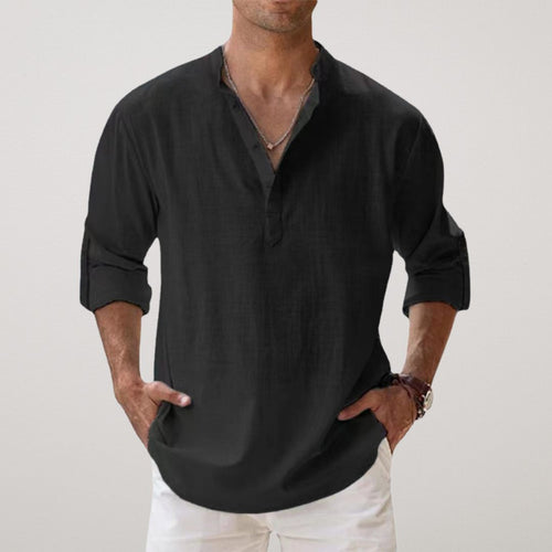 Riva Capri  | Camicia Henley in cotone effetto lino