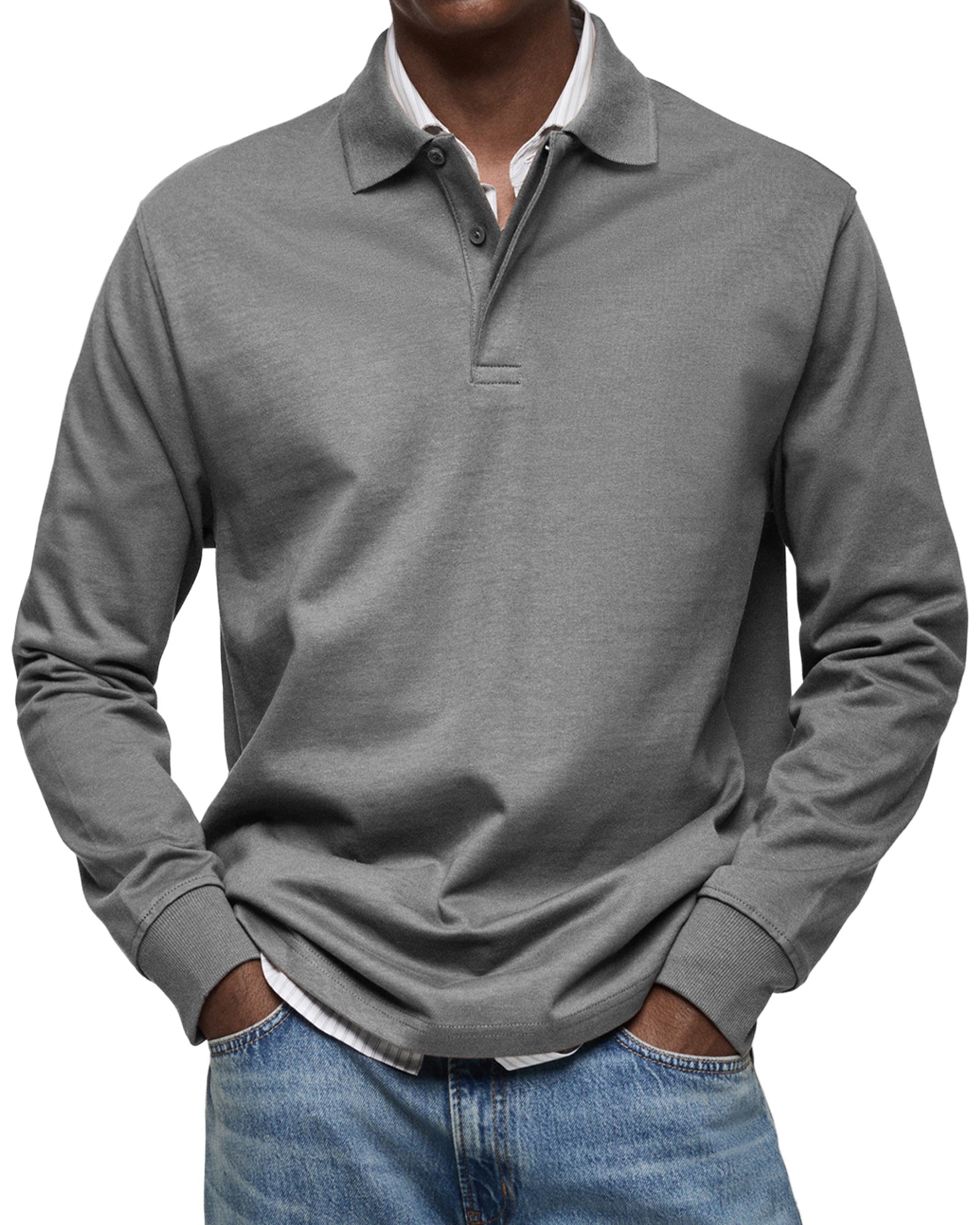Riva Capri | Camicia Poloshirt Casual a Maniche Lunghe