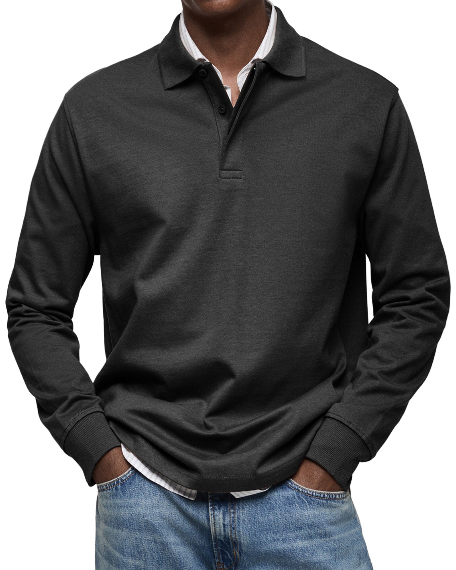 Riva Capri | Camicia Poloshirt Casual a Maniche Lunghe