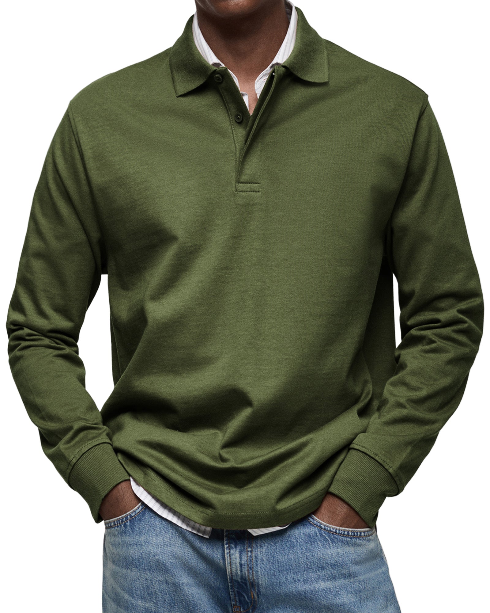 Riva Capri | Camicia Poloshirt Casual a Maniche Lunghe