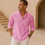 Riva Capri  | Camicia Henley in cotone effetto lino