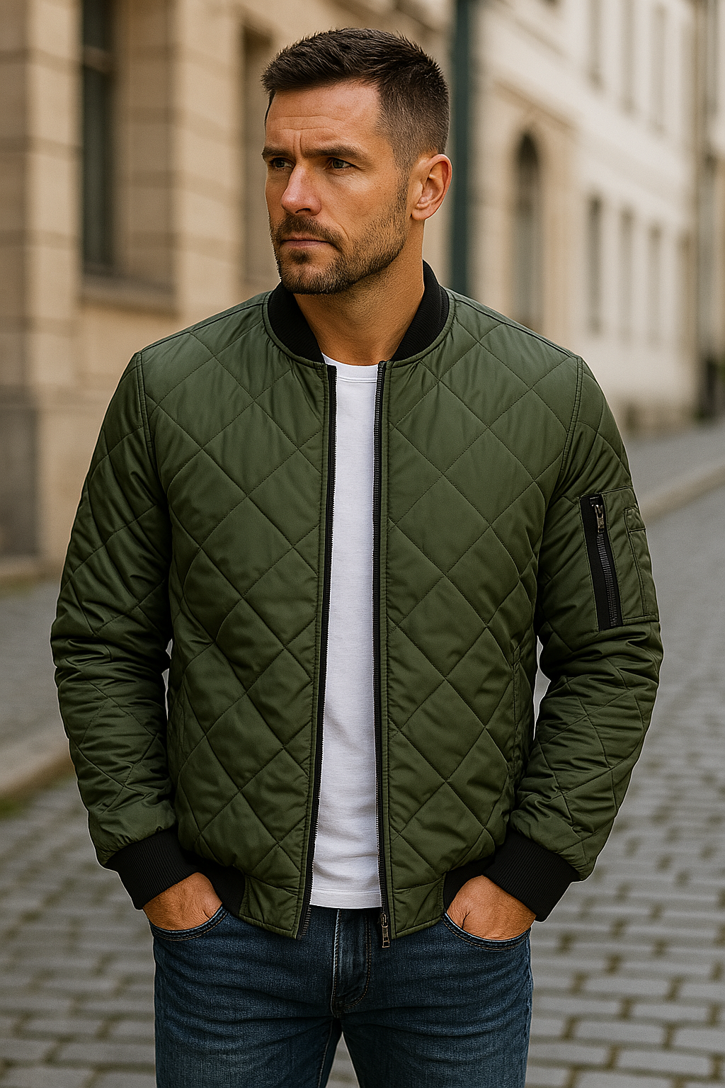 Riva Capri | Giacca in cotone a motivo rombo