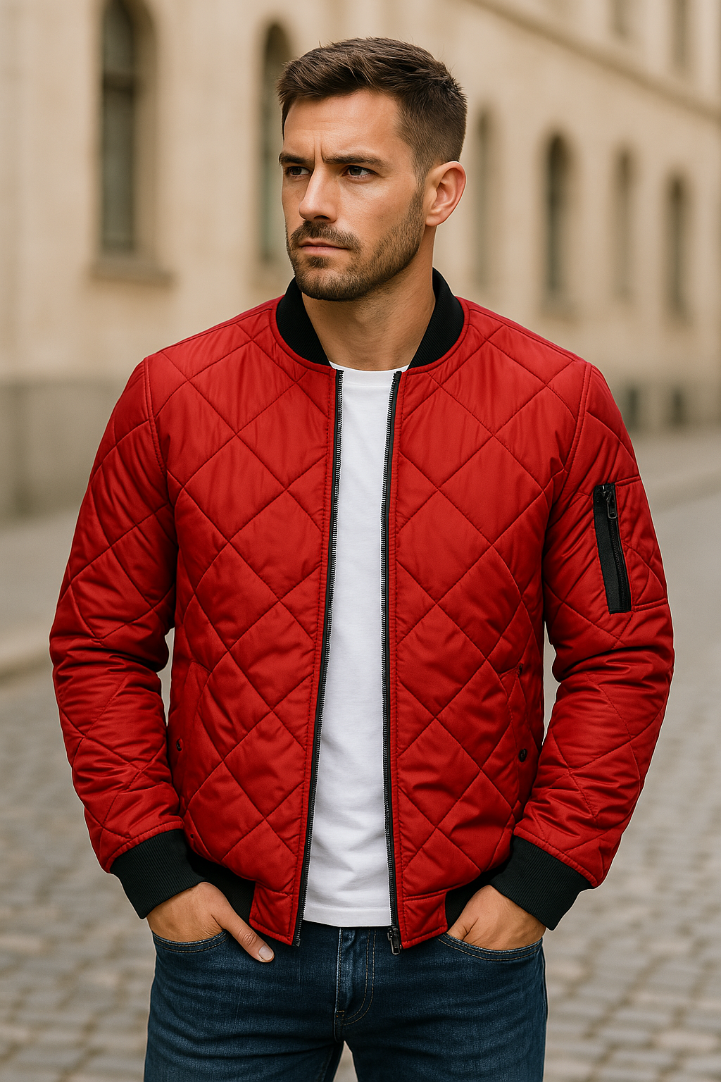 Riva Capri | Giacca in cotone a motivo rombo