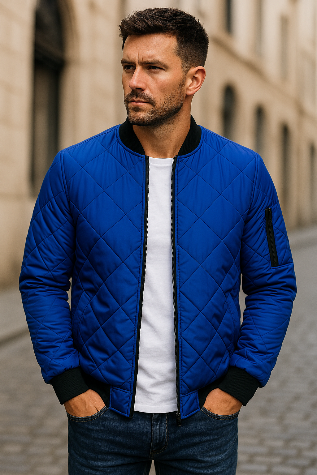 Riva Capri | Giacca in cotone a motivo rombo