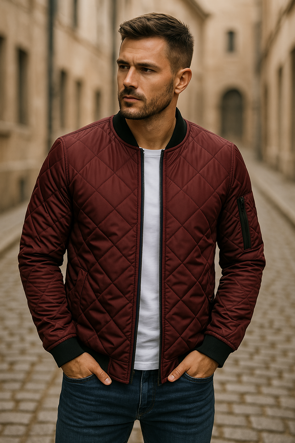 Riva Capri | Giacca in cotone a motivo rombo