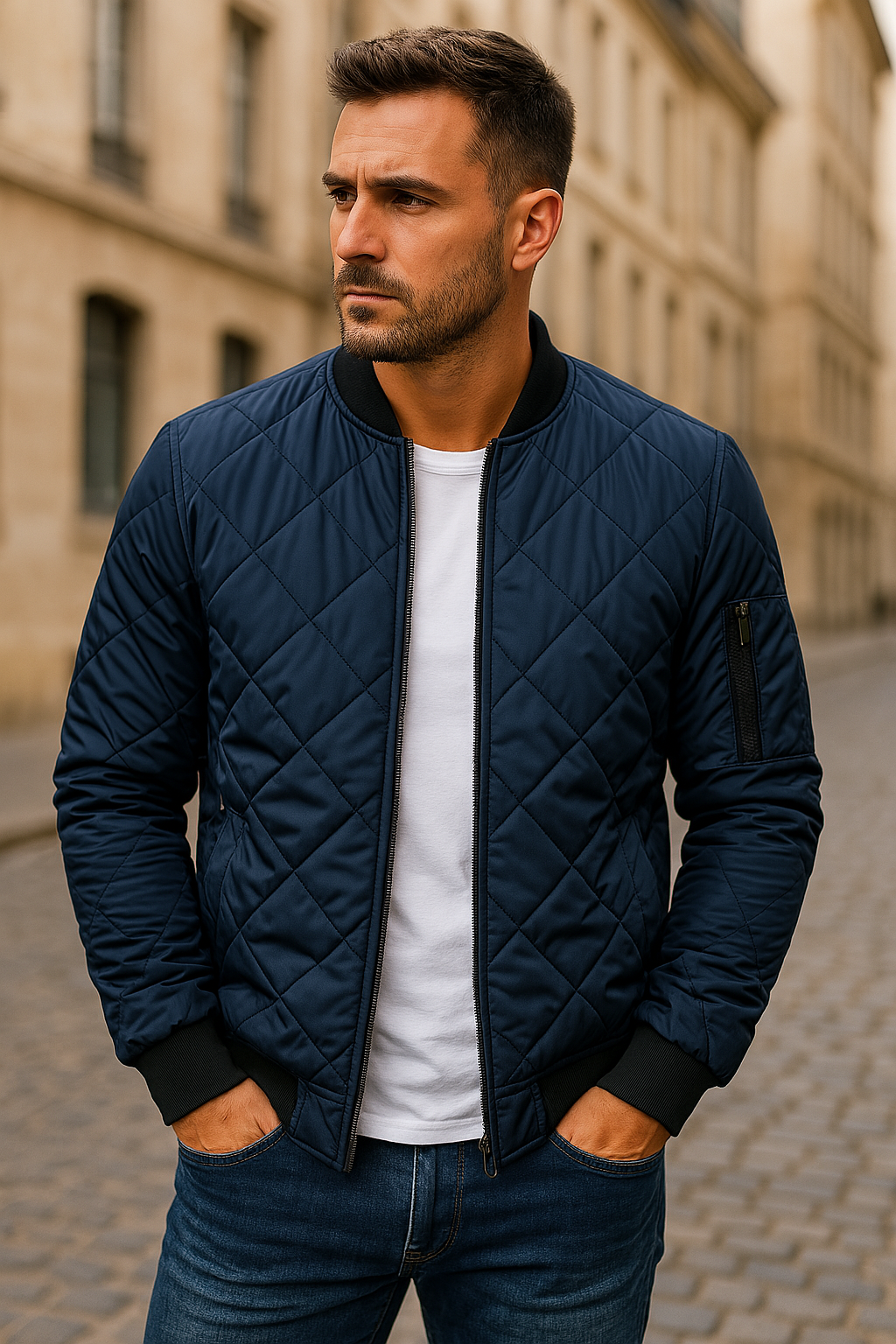 Riva Capri | Giacca in cotone a motivo rombo
