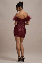 Riva Capri | Abito con paillettes e piume