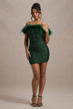 Riva Capri | Abito con paillettes e piume