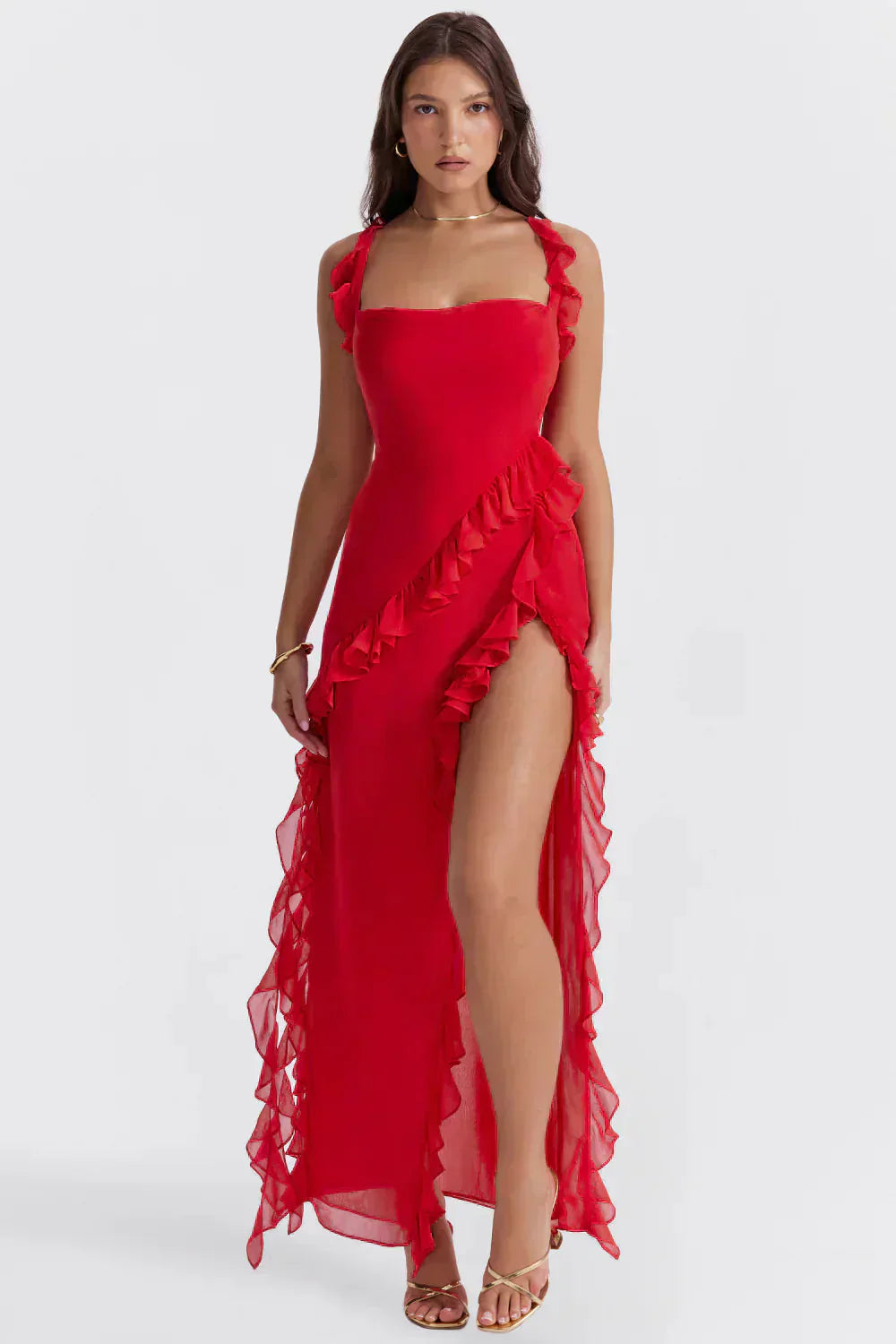 Riva Capri | Abito elegante con gambe aperte