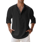 Riva Capri  | Camicia Henley in cotone effetto lino